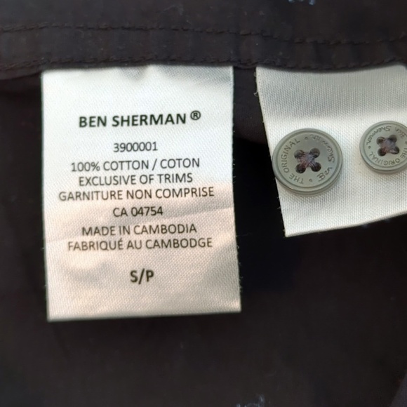 Ben Sherman Black Geometric Print Long Sleeve Button Down Shirt - Picture 12 of 12